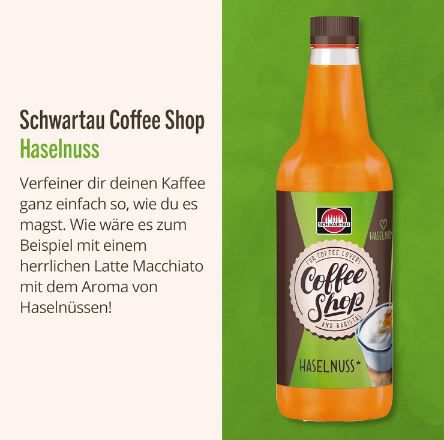 Schwartau Coffee Shop Haselnuss Kaffeesirup, 650ml für 6,29€ (statt 11€)
