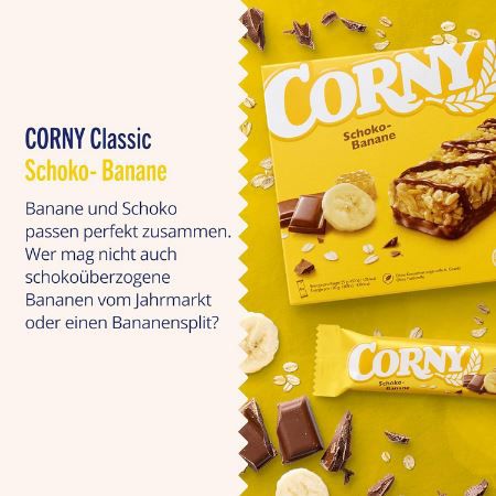 60 x 25g Corny Classic Schoko Banane Müsliriegel ab 11,88€ (statt 17€)