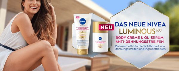 NIVEA Body LUMINOUS630 Produkt  ausprobieren   bei Unzufriedenheit Geld zurück