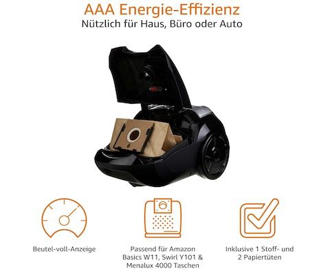 🧹 Amazon Basics 700W Staubsauger mit Beutel für 53,90€ (statt 77€)