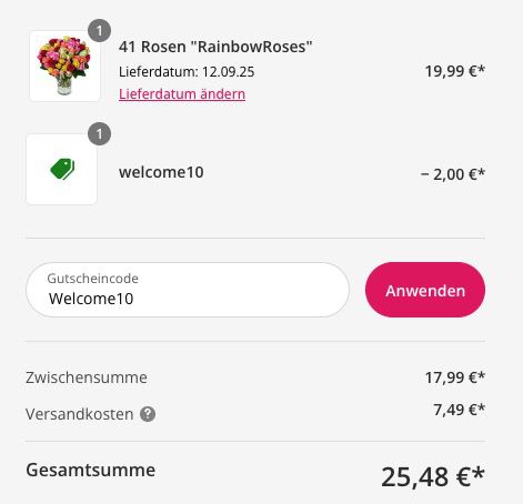 Rainbow Roses 41 bunte Rosen 🌹 für 25,48€ (statt vorher 49€)