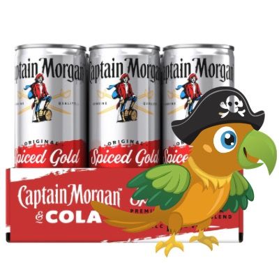 🦜💨 12x Pack Captain Morgan Spiced Gold & Cola 250ml 🏴‍☠️ ab 21,84€ (statt 29€) – 1,82€ pro Dose