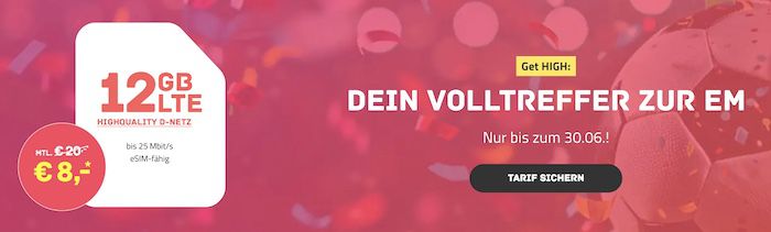 🔥 Telekom Allnet Flat mit 12GB LTE für 8€ mtl.