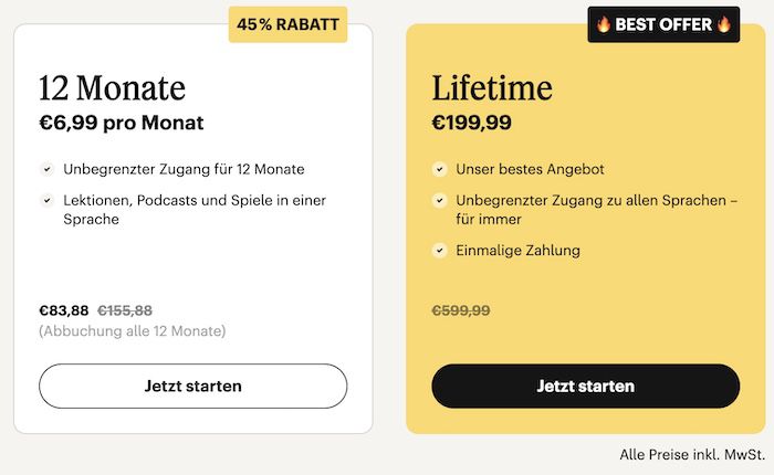 🔥 Babbel Lifetime Angebot inkl. alle Sprachen für 199,99€ (statt 600€)