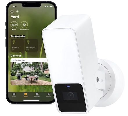 Eve Outdoor Cam – Smarte 1080p Außenkamera mit Flutlicht für 175,19€ (statt 223€)