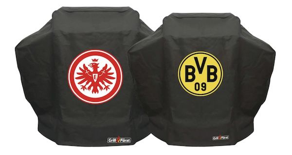 Grillfürst Abdeckhaube Borussia Dortmund oder Eintracht Frankfurt ab 25,90€ (statt 60€)