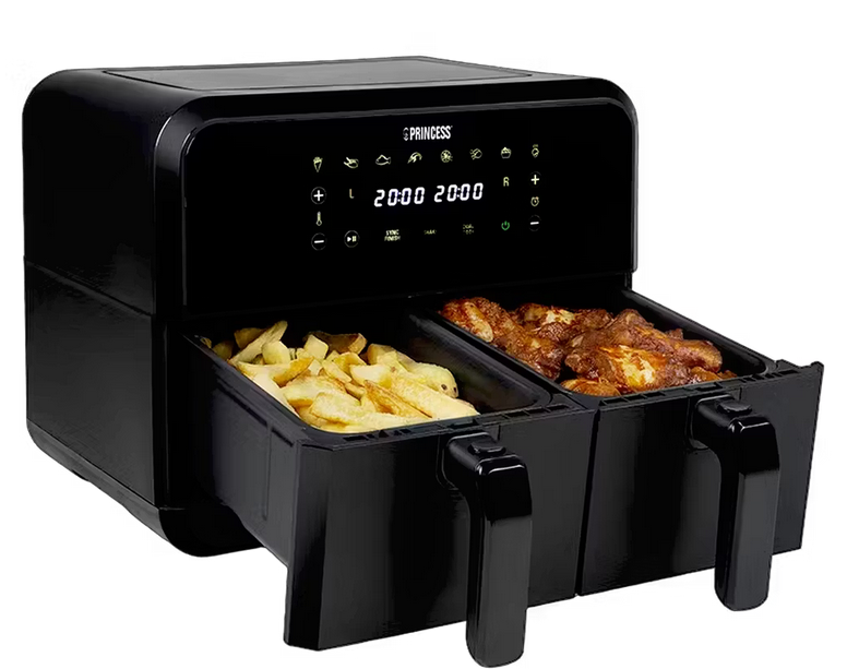 Princess Doppel-Heißluftfritteuse mit 2x4L für 58,90€ (statt 70€) Princess Doppel Heißluftfritteuse mit 2x4L für 58,90€ (statt 70€)