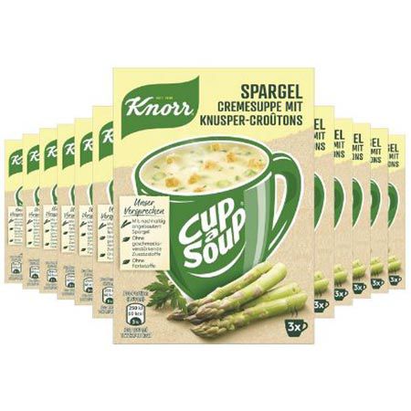 12 x 3 Portionen Knorr Cup a Soup Spargel Cremesuppe ab 9€ (statt 12€)