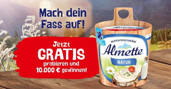 Almette Frischkäse gratis ausprobieren