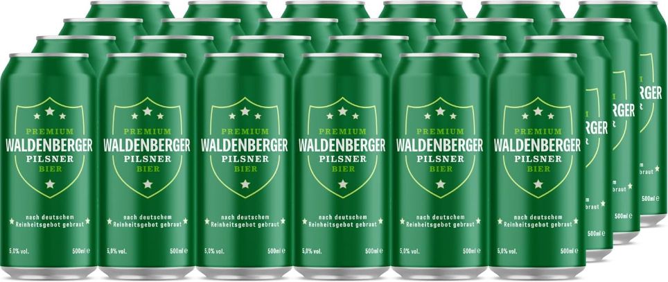 🍻 Waldenberger Premium Pilsner Bier, 24 x 0,5L für 11,74€ (statt 14€)