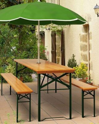 Casaria Bierzeltgarnitur 170cm 3teilig für 78,95€ (statt 102€)