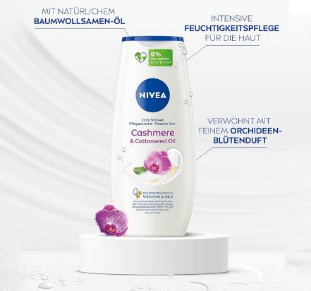🚿 Nivea Cashmere & Cottonseed Oil Pflegedusche, 250ml ab 1,19€ (statt 2€)