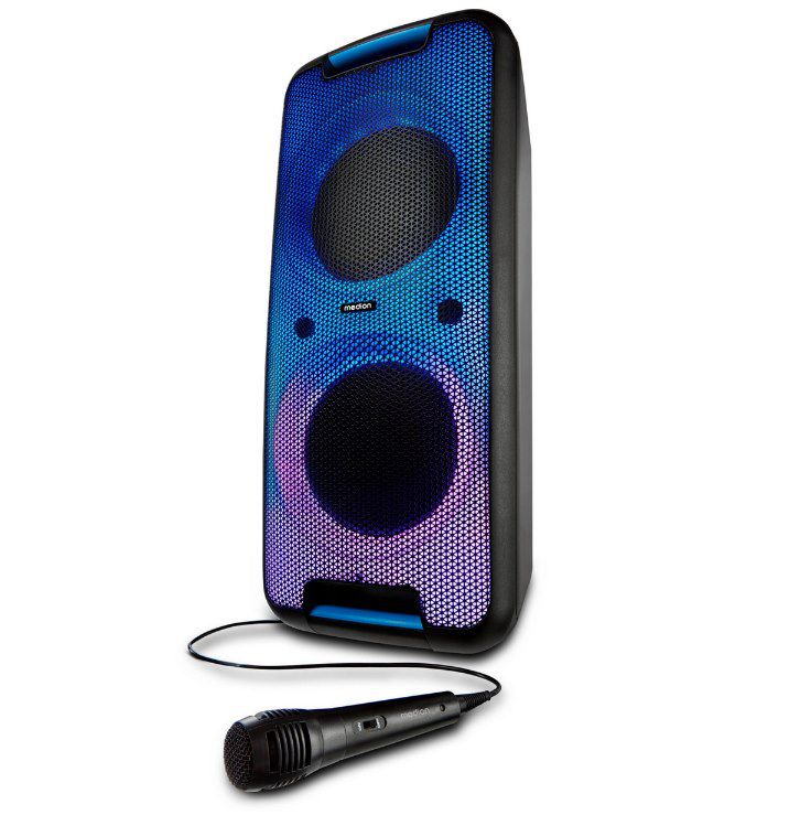 🔊 MEDION P61080 Partylautsprecher inkl Mikrofon für 129,95€ (statt 160€)