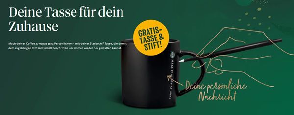 Mit Kauf von STARBUCKS at Home Produkten STARBUCKS Tasse gratis erhalten