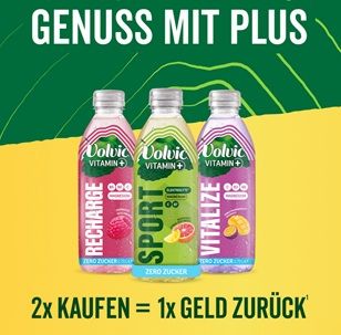 Wieder da! Volvic Vitamin+ kostenlos ausprobieren – 2 für 1 Aktion