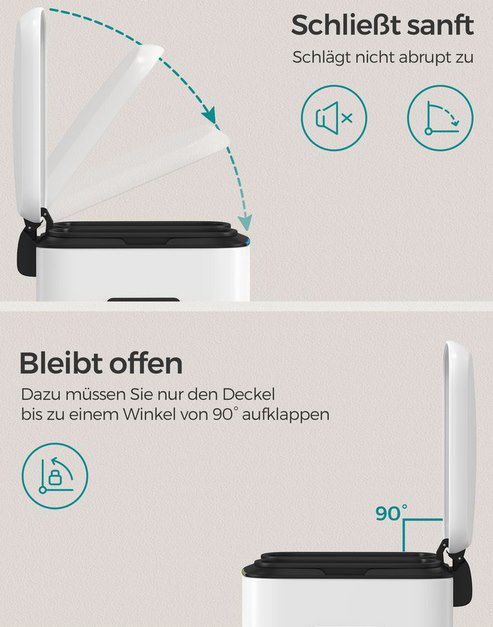 🗑️ SONGMICS Mülleimer in Weiß 2x20 L für 55,99€ (statt 80€) 🗑️ SONGMICS Mülleimer in Weiß 2x20 L für 55,99€ (statt 80€)