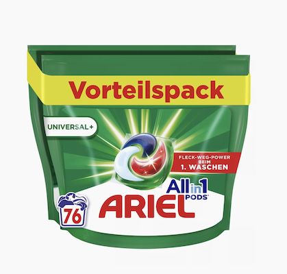 🧺 Ariel Universal+ All-in-1 Pods (76 WL) ab 16,99€ (statt 22€)
