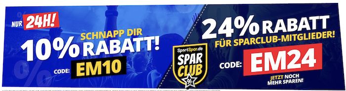 Nur 24 Stunden: bis zu 24% Extra Rabatt bei SportSpar   adidas, Nike etc.