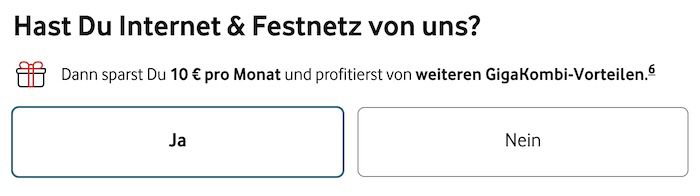 🔥 GigaKombi Kunden: Vodafone Allnet unlimited 5G für nur 24,99€ mtl.