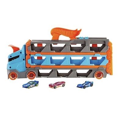 🏁 Hot Wheels HGH33 2-in-1 Rennbahn-Transporter für 24,99€ (statt 35€)