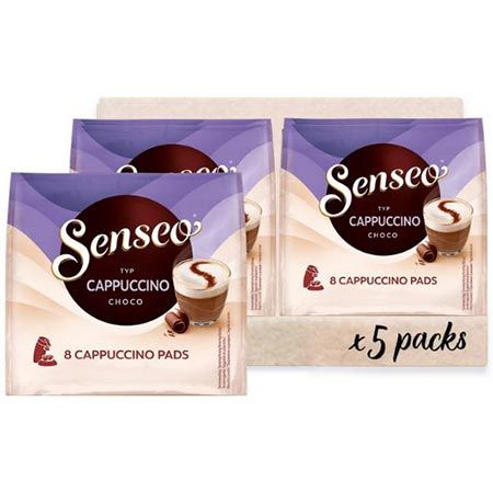 ☕ 5x 8 Portionen Senseo Pads Cappuccino Choco ab 13,25€ (statt 20€)