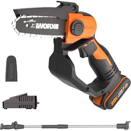 🪚 Worx WG324E.1 Akku Mini Kettensägen Set für 139,99€ (statt 170€)