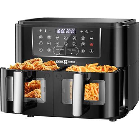 🍗 Paris Rhone XXL Doppel-Heißluftfritteuse mit 9.5L für 89,99€ (statt 120€)
