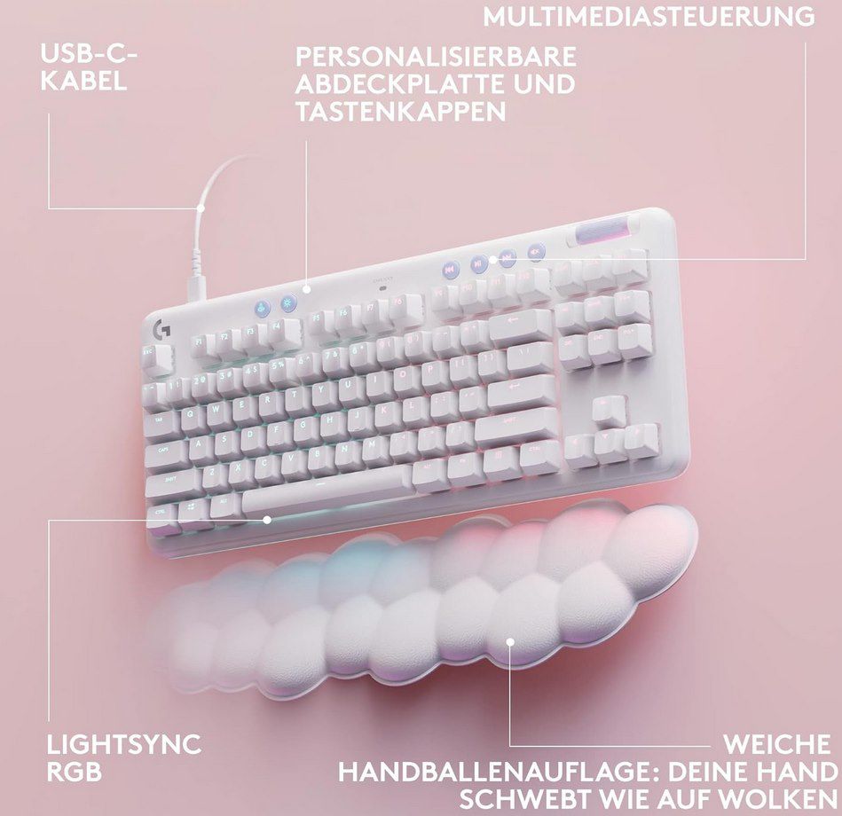 Logitech RGB G713 Gaming Tastatur mit Handballenauflage für 99,99€ (statt 125€)