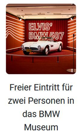 Freier Eintritt für 2 Personen ins BMW Museum München
