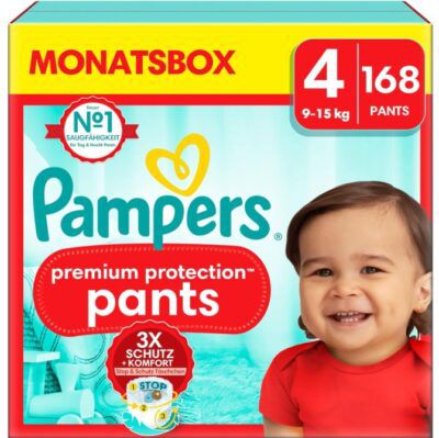 💩 168er Pampers Baby Windeln Pants Größe 4 – 9kg bis 15kg ab 57,15€ (statt 64€)