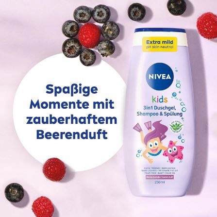 Nivea Kids 3in1 Duschgel mit Beerenduft ab 1,55€ (statt 1,99€)