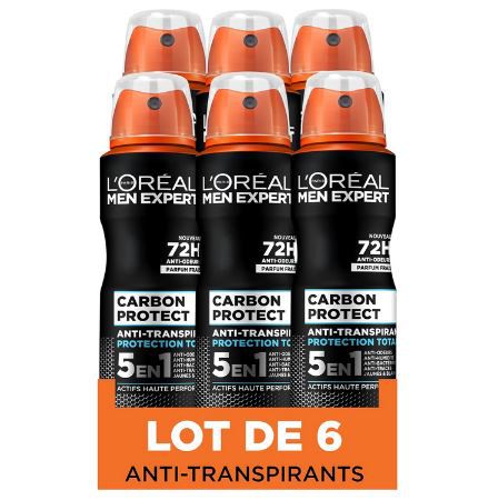 2 x 6er Pack L’Oréal Men Expert Carbon Protect Deo ab 16€ (statt 27€)