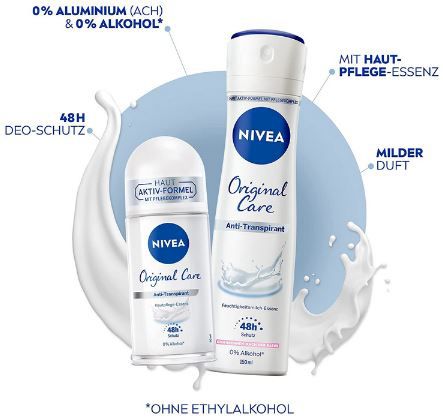 Nivea Original Care Deo Spray, 150 ml ab 1,79€ (statt 2,45€)