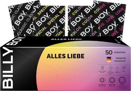 50er Pack Billy Boy Alles Liebe Kondome, 52, 55, 56mm ab 13,86€ (statt 21€)