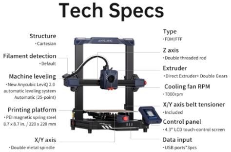 Anycubic Kobra 2 Pro 3D Drucker max. 500mm/s. für 150,99€ (statt 199€)