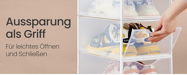 SONGMICS stapelbare Schuhboxen 18er Set für 27,50€ (statt 40€)