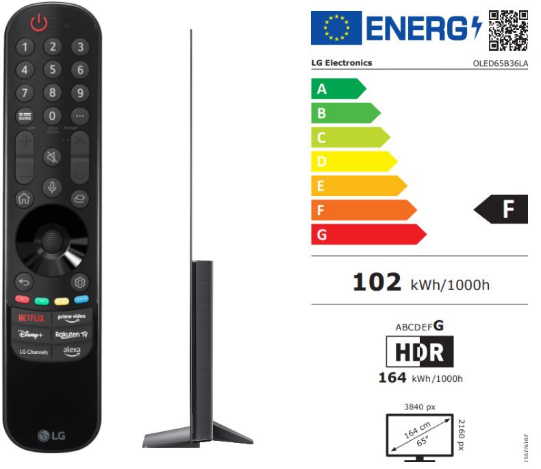 📺 LG OLED65B36LA   65 Zoll OLED TV mit 120Hz für 1.139€ (statt 1.404€)