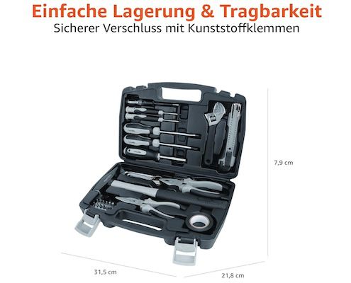 ⚒️Amazon Basics   32 tlg. Werkzeug Set für 21,98€ (statt 27€)