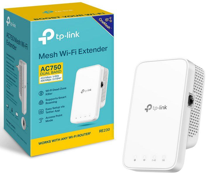 TP Link RE230 WLAN Repeater max 750MBit/s für 20,90€ (statt 27€)