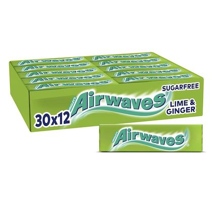 😮‍💨 30x 12er Pack Airwaves Lime & Ginger zuckerfreier Kaugummi für 13,76€ (statt 27€)