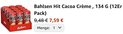 🍪 12x Bahlsen Hit Cacoa Creme mit je 134g ab 7,59€ (statt 12€)