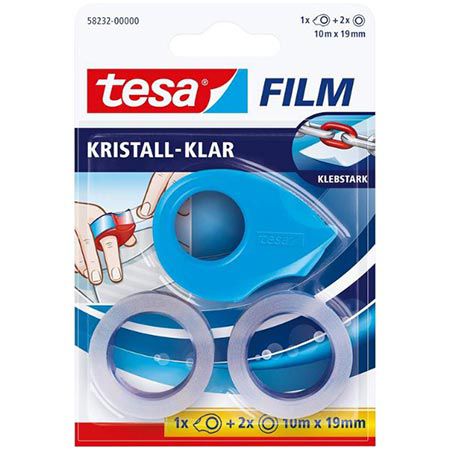 tesafilm Mini Abroller inkl. 2 x Kristall Klar Rollen, 10M für 3,59€ (statt 6€)