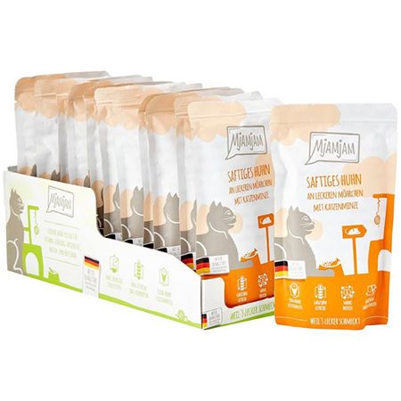 🐈 12er Pack MjAMjAM Katzen Nassfutter mit Huhn ab 12,59€ (statt 19€)