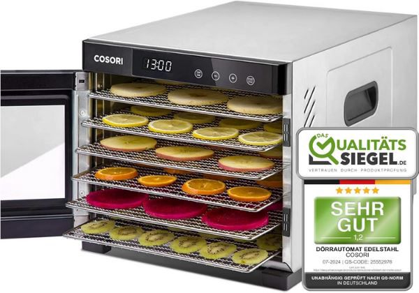 🥓 Cosori Dörrautomat inkl. Zubehör & 50 Rezepten für 149,99€ (statt 180€)