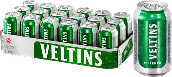 🍻 18er Pack VELTINS Pilsener, 0,33L Dose ab 10€ (statt 14€)
