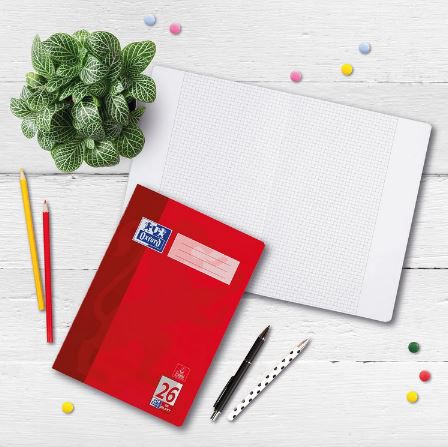10er Pack Oxford Schulheft A4, 16 Blatt, Lineatur 26, kariert für 11,93€ (statt 17€)