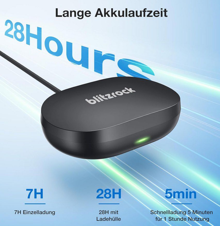 BlitzRock CT3 Mini TWS OpenEar Kopfhörer mit BT 5.4 für 19,99€ (statt 40€)