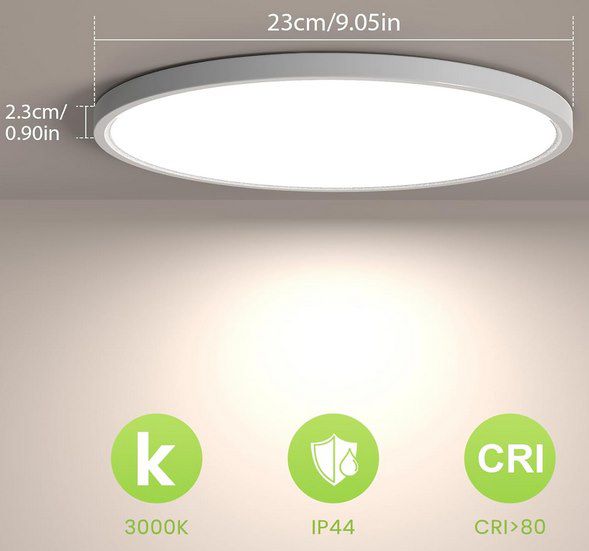 OTREN 20W LED Deckenlampe in Neutralweiß (Ø23 cm) für 7,69€ (statt 12€)
