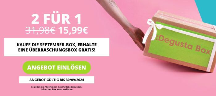 📦 2x Degusta Box mit Leckereien für 15,99€ (statt 32€)