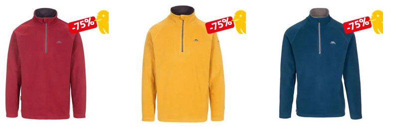 Trespass Blackford Herren Fleece Sweater für je 13,98€ (statt 23€)